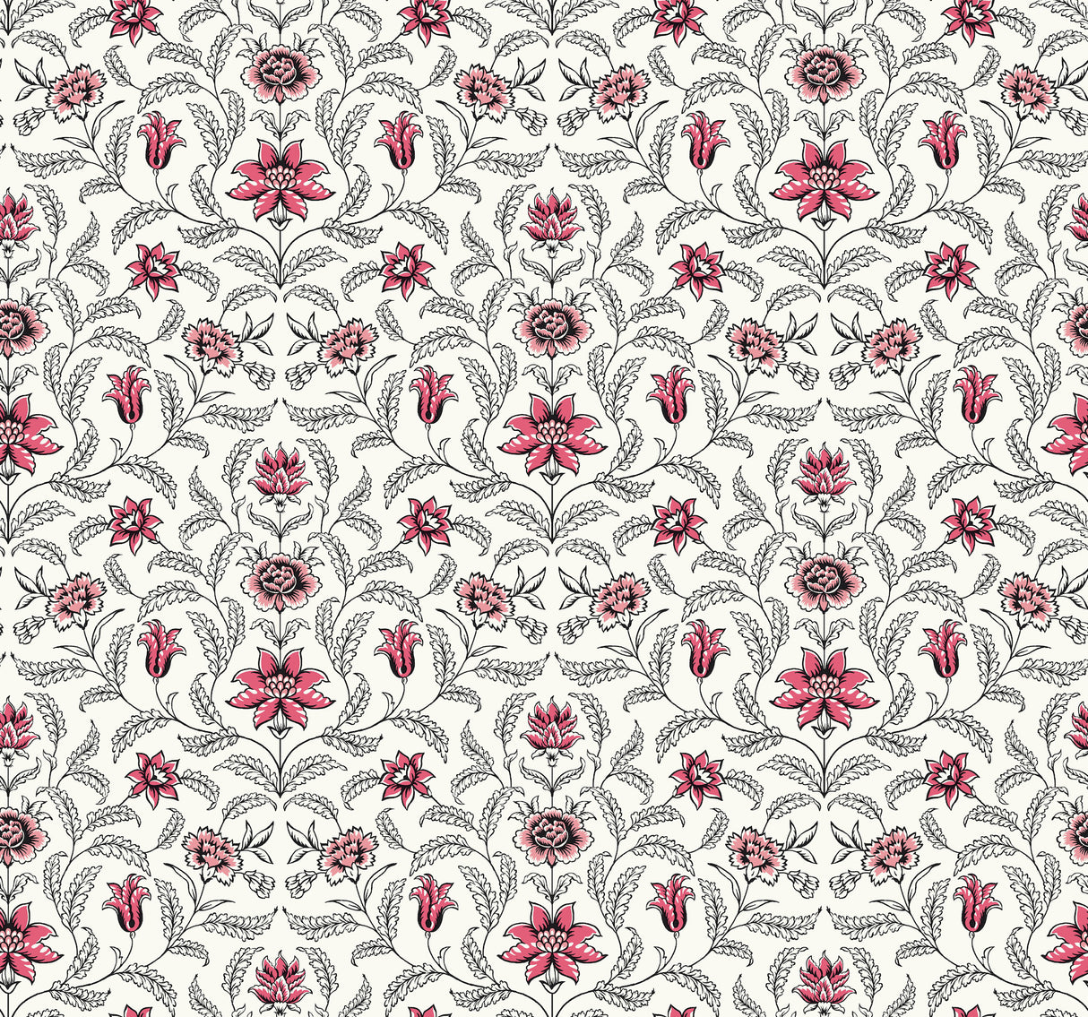 York GR5982 Vintage Blooms Red Wallpaper