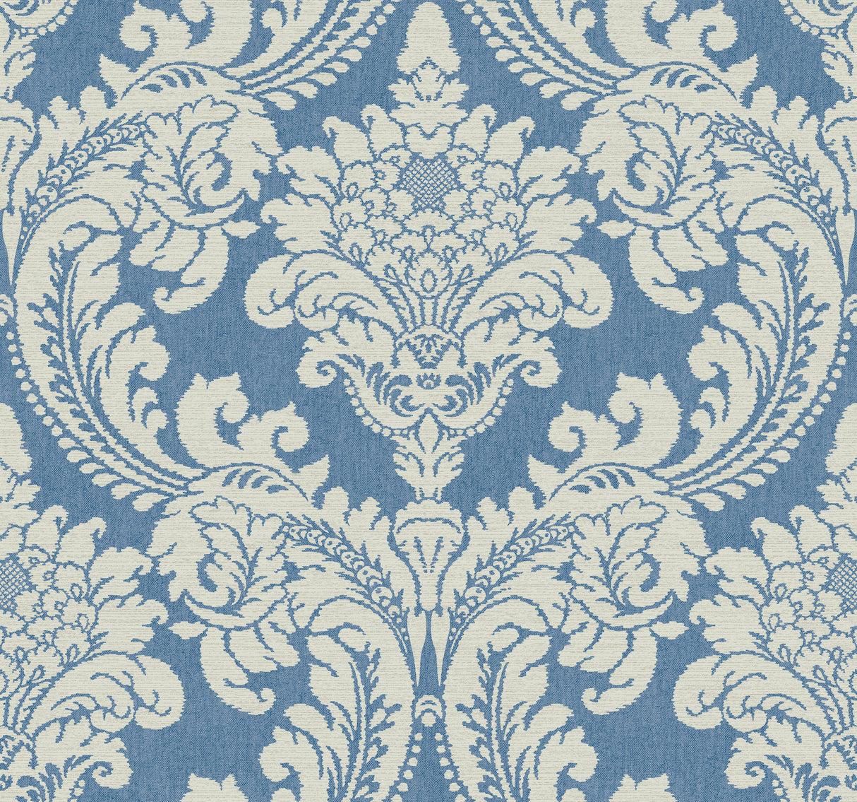 York GR6024 Tapestry Damask Blue Wallpaper
