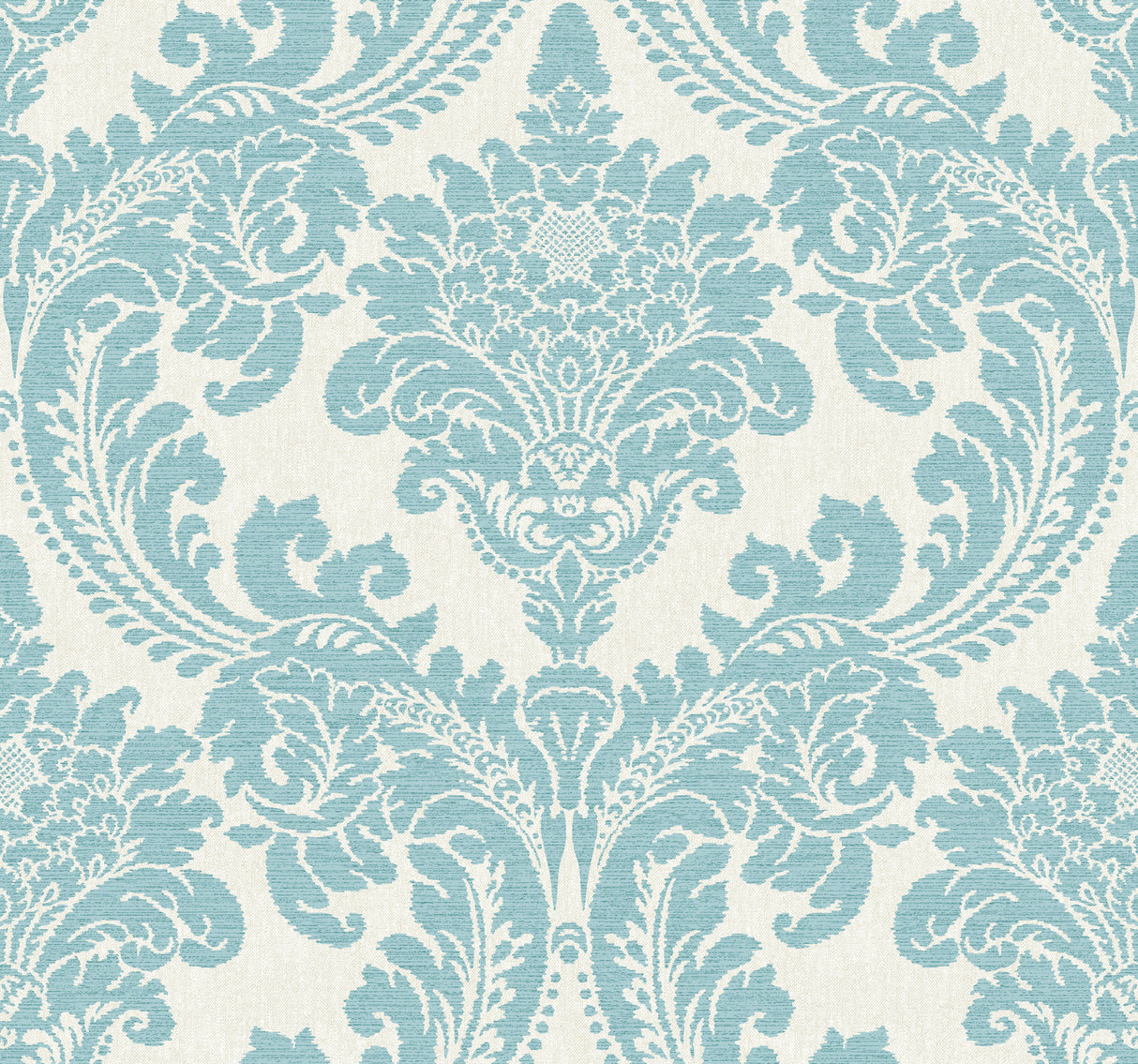 York GR6025 Tapestry Damask Teal Wallpaper