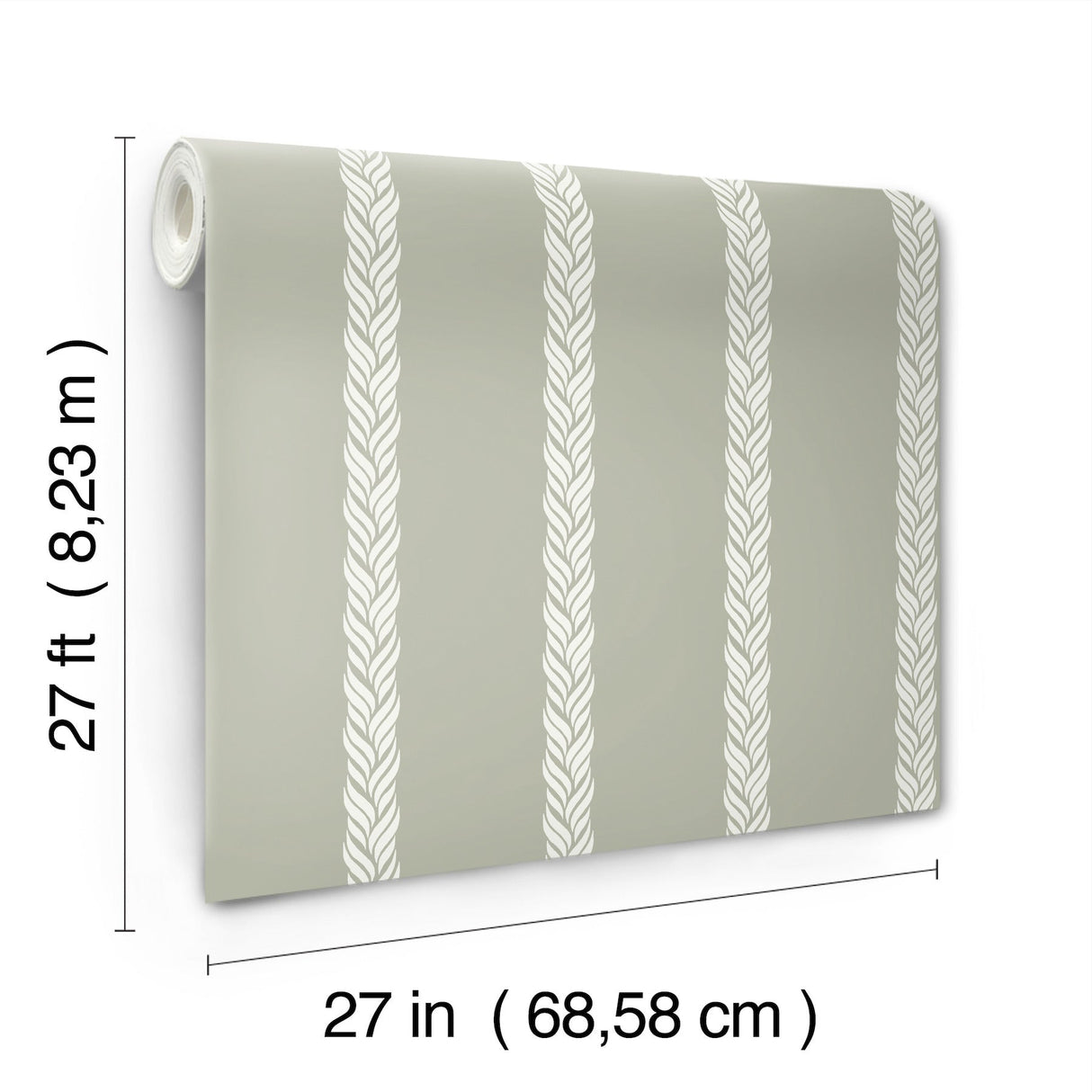 Ronald Redding GT4543 Braided Stripe Wallpaper - Eade's Wallpaper
