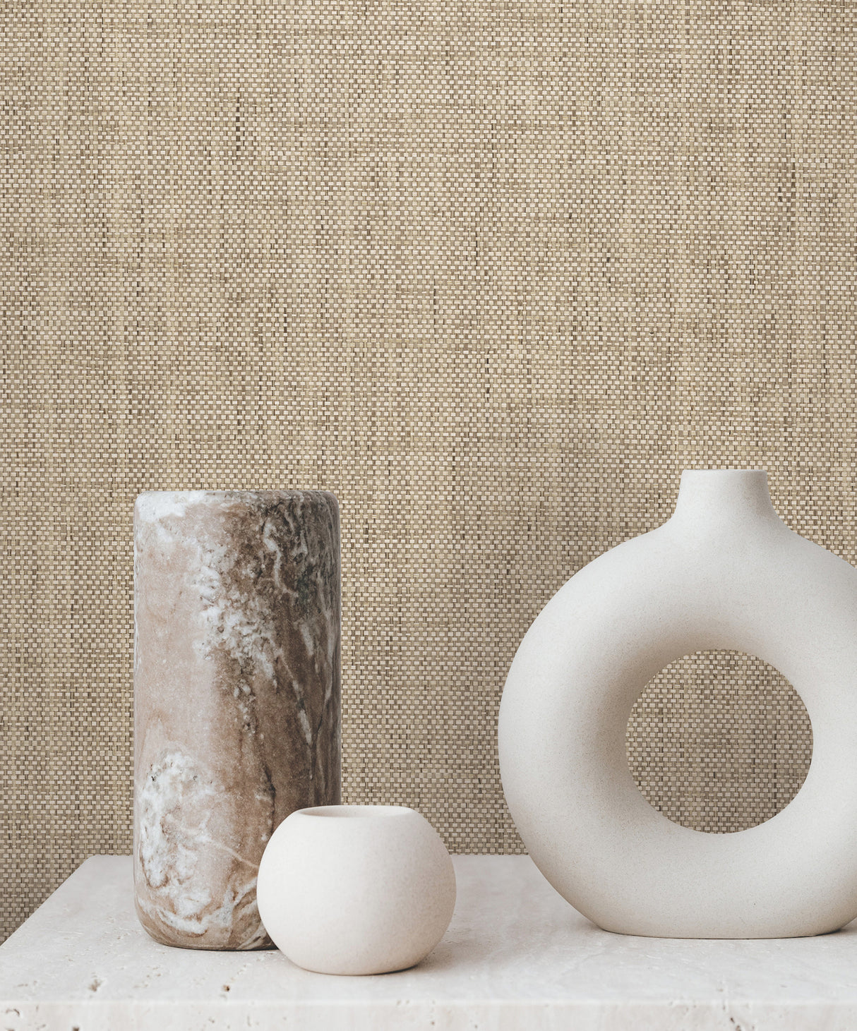 York GV0186 Edo Paperweave Mushroom Wallpaper