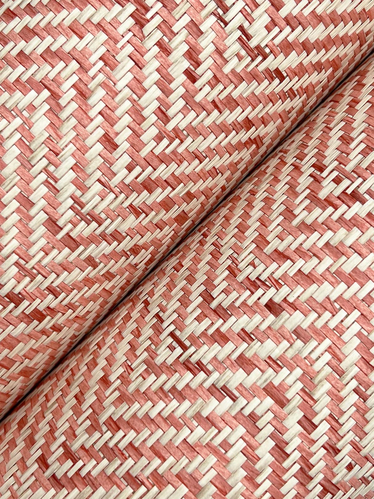 York GV0192 Tailored Weave Red Wallpaper