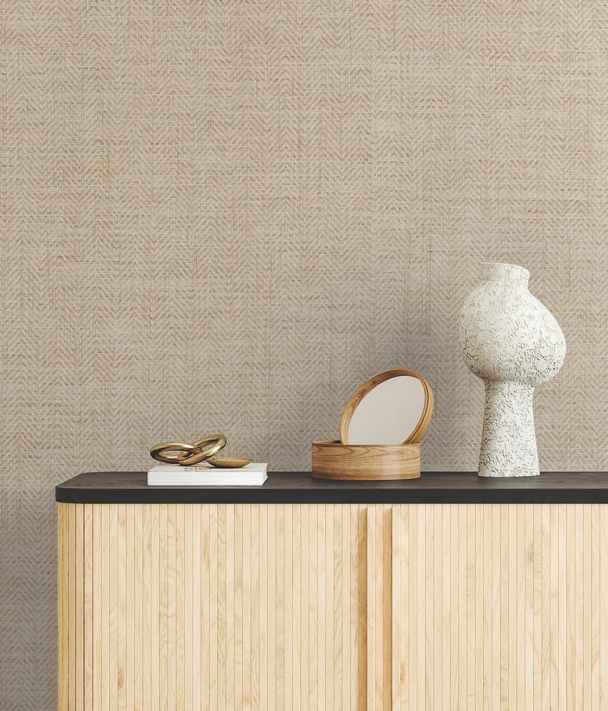 York GV0193 Tailored Weave Camel Wallpaper