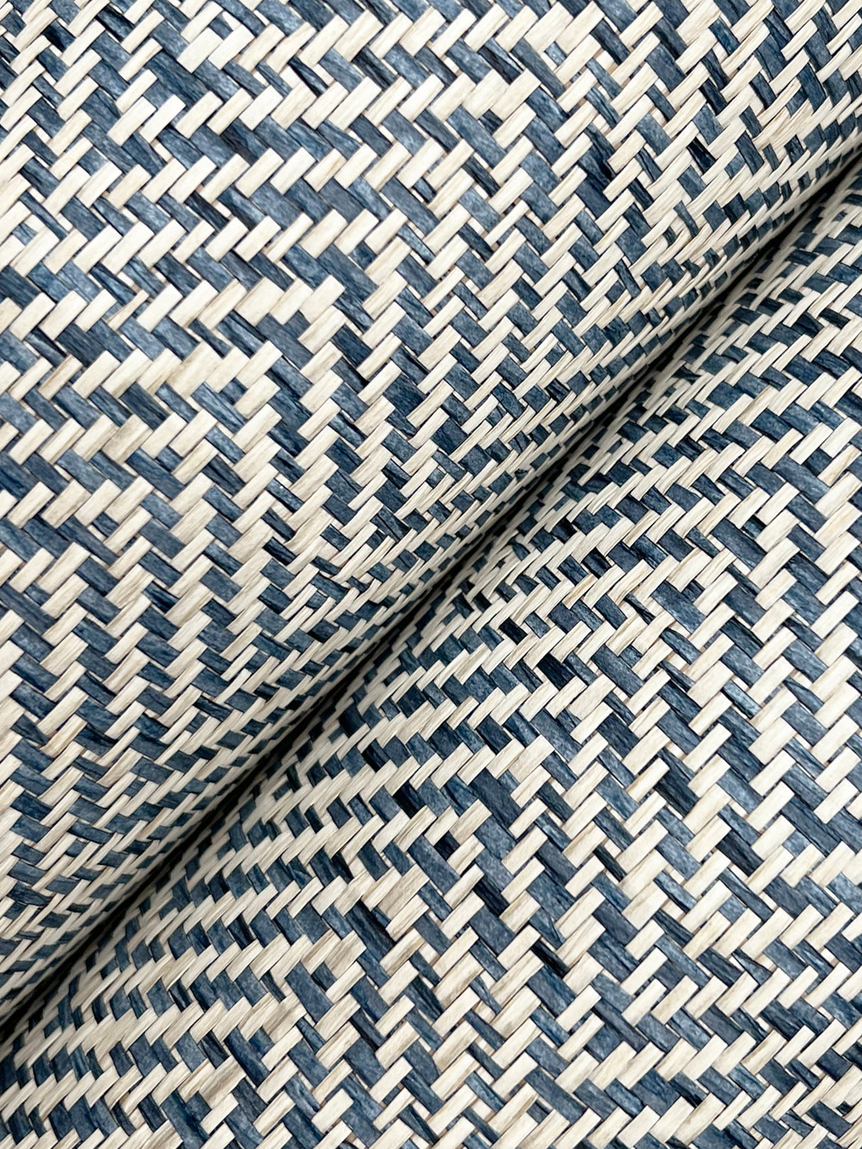 York GV0196 Tailored Weave Blue Wallpaper