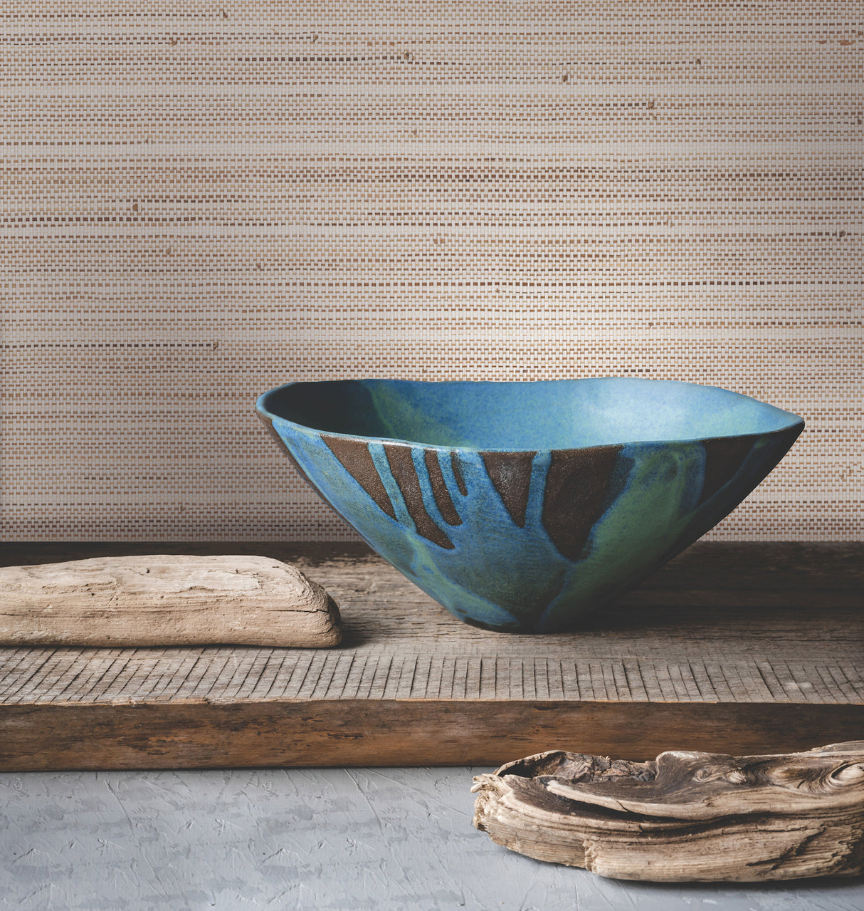 York GV0201 Marled Abaca White Wallpaper