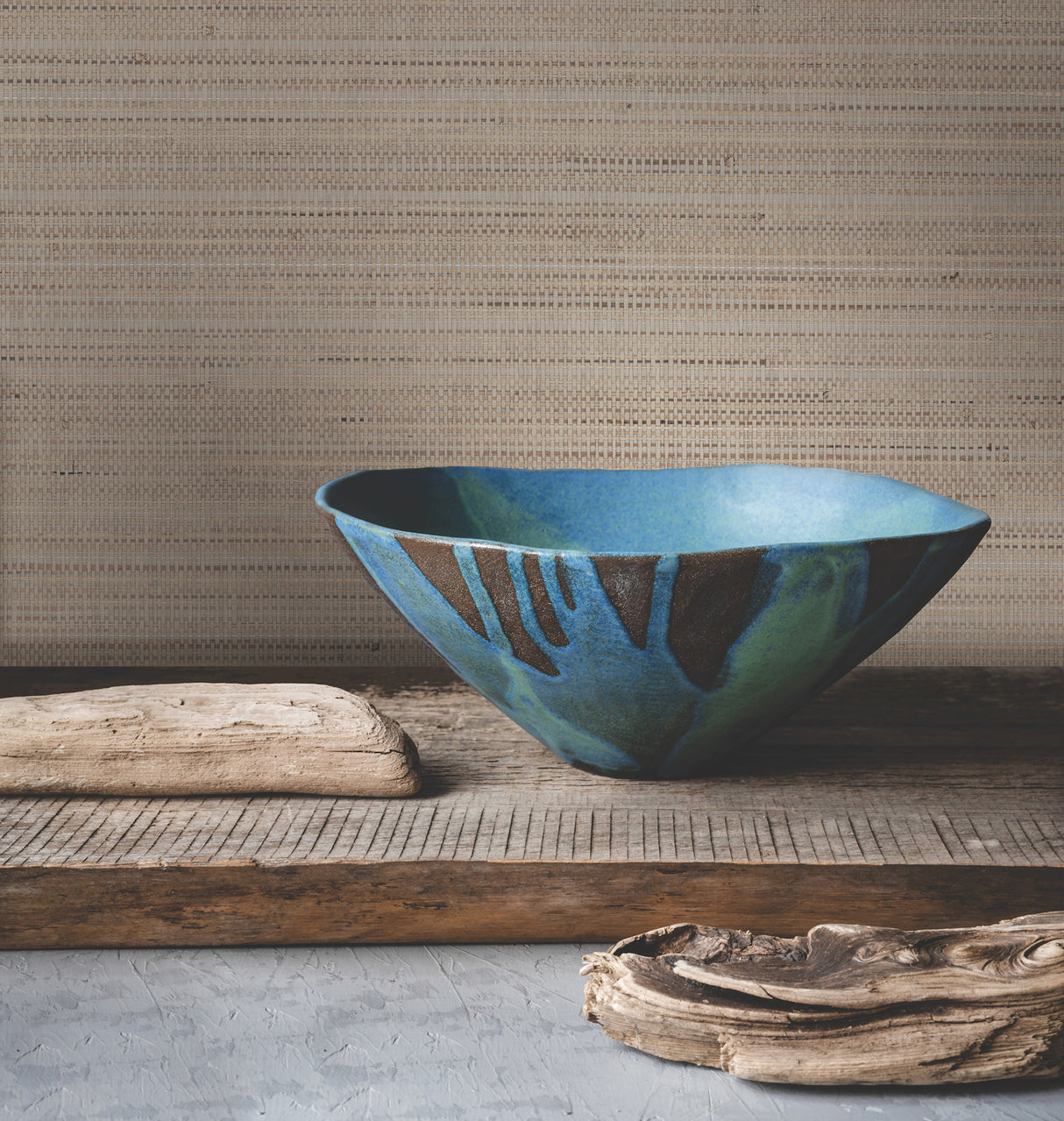 York GV0202 Marled Abaca Taupe Wallpaper