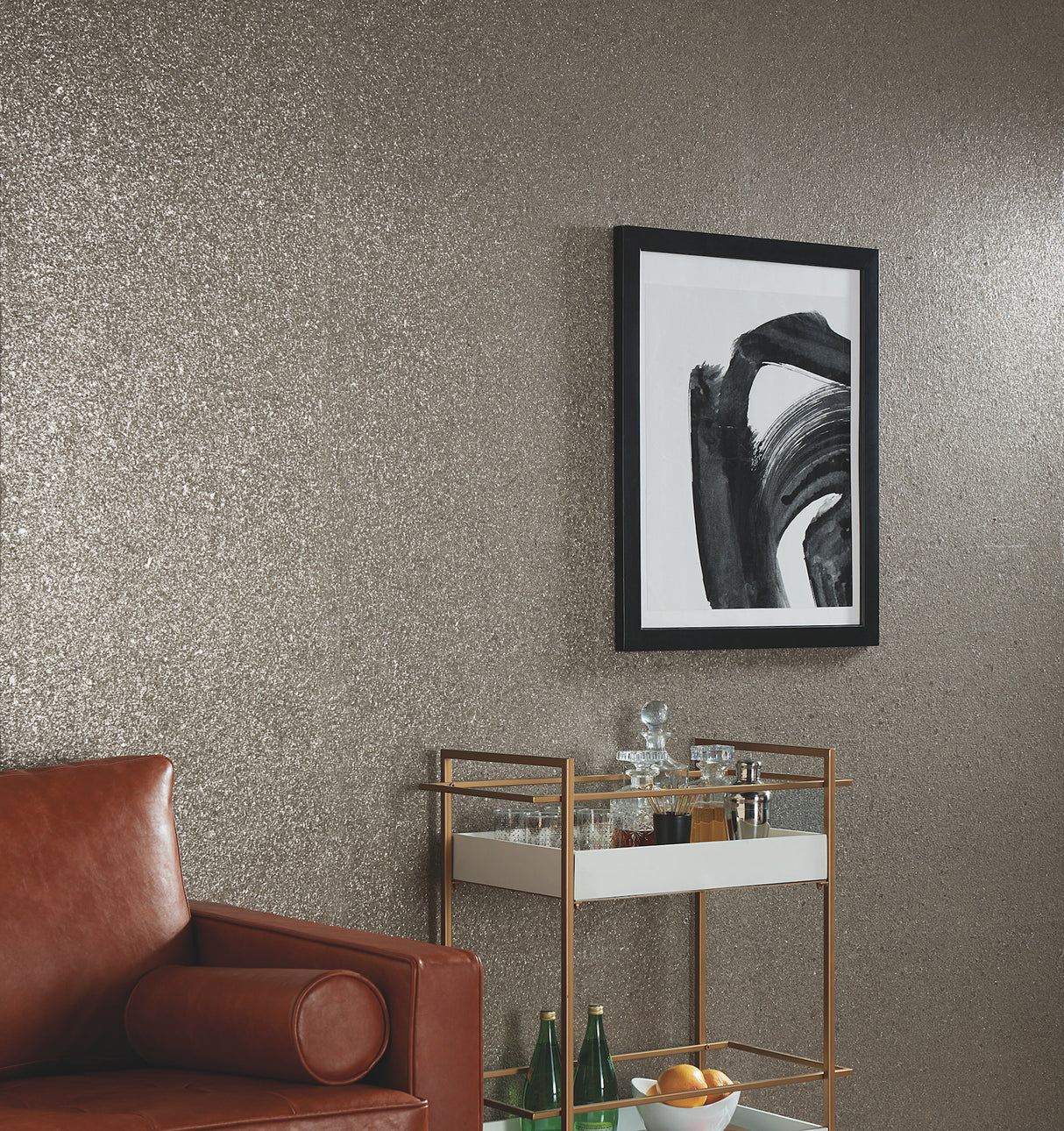 York GV0215 Brilliant Mica Graphite Wallpaper