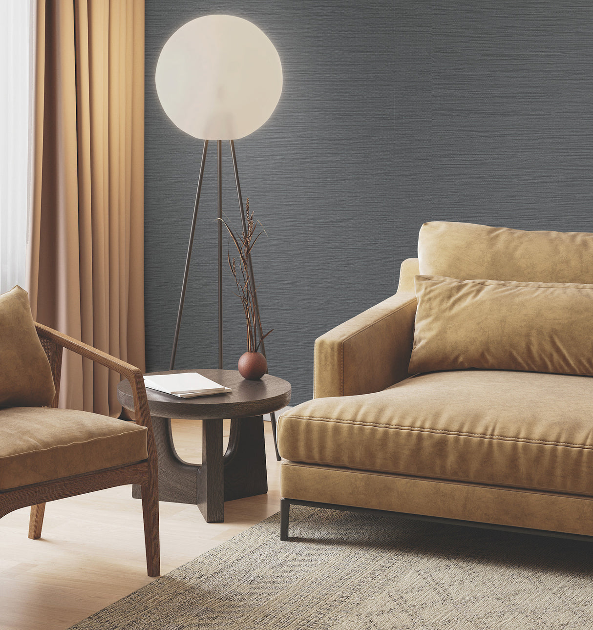 York GV0224 Horizon Paperweave Navy Wallpaper