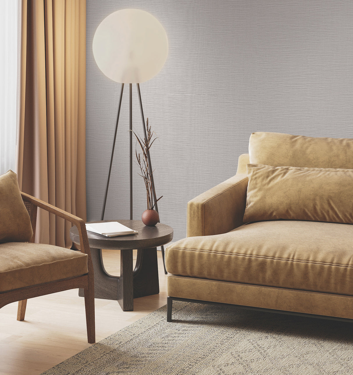 York GV0226 Horizon Paperweave Grey Wallpaper