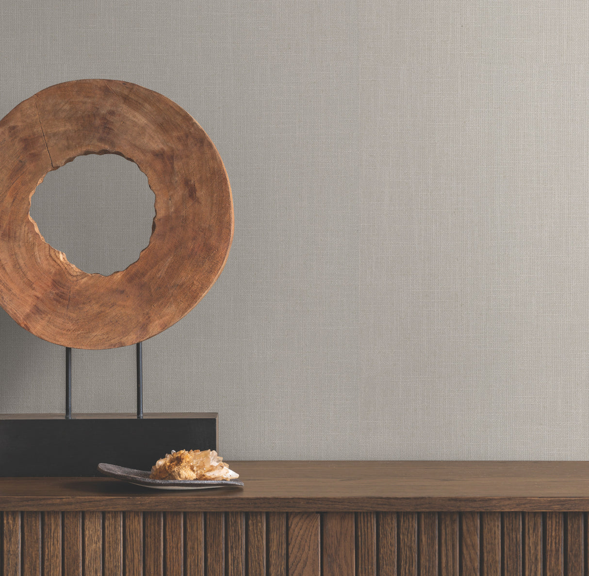 York GV0229 Classic Linen Grey Wallpaper