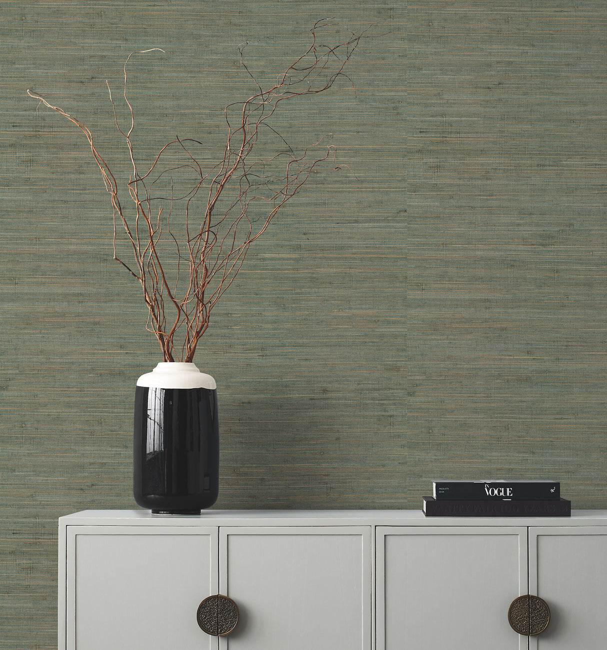 York GV0232 Knotted Grass Spruce Wallpaper