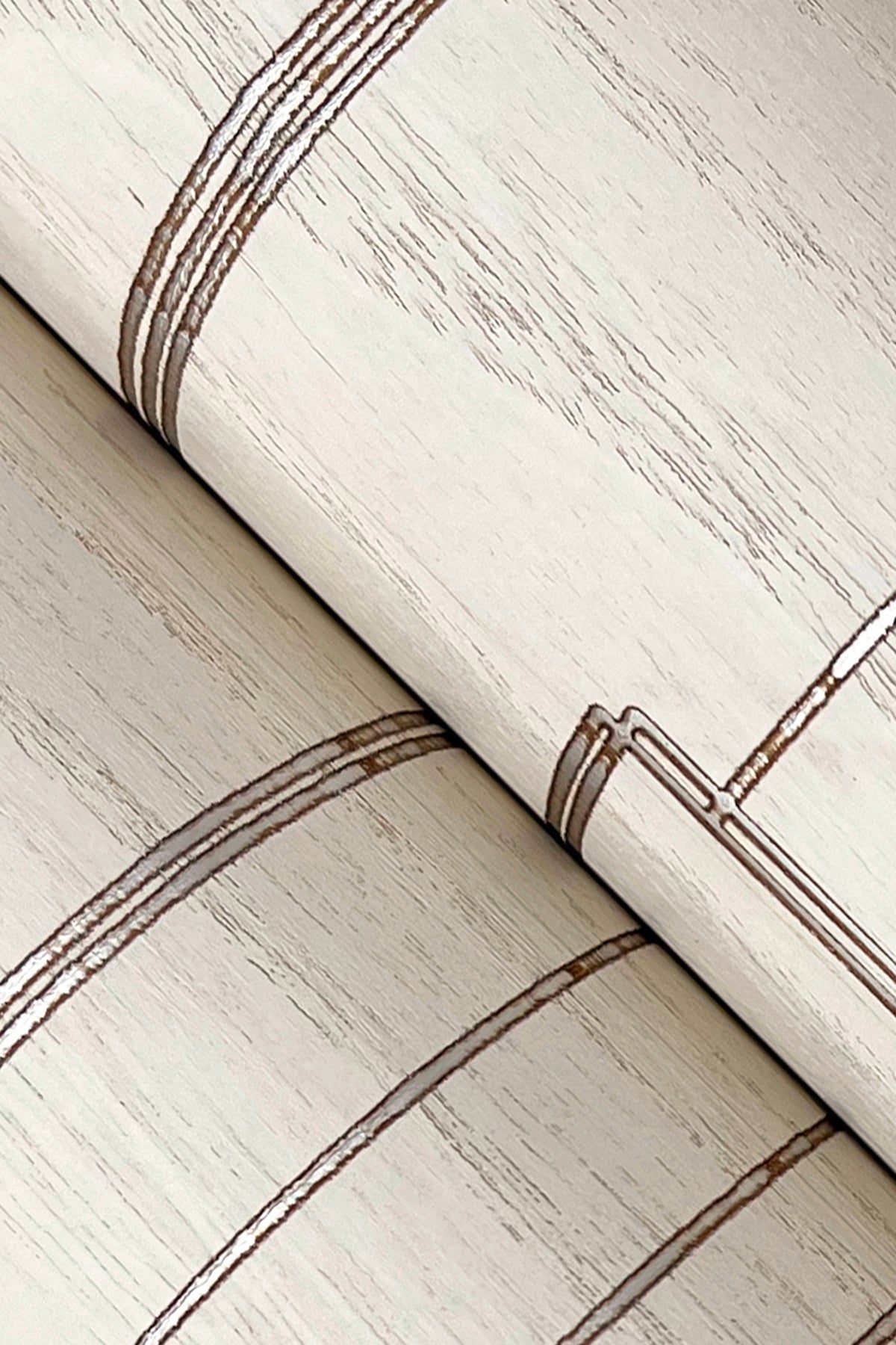 York GV0257 Inlay Line White Wallpaper