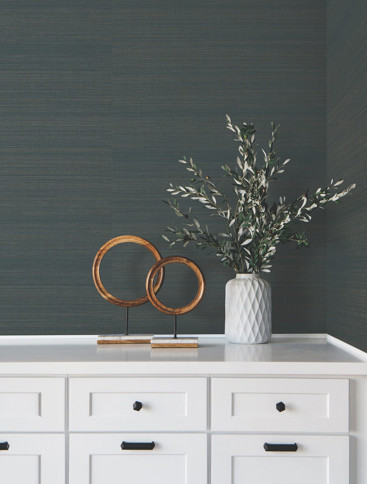 York GV0271 Modern Abaca Peacock Wallpaper