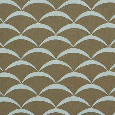 LEE JOFA MODERN GWF-2618.165.0 CRESCENT SAND/AQUA Fabric - Eade's Wallpaper