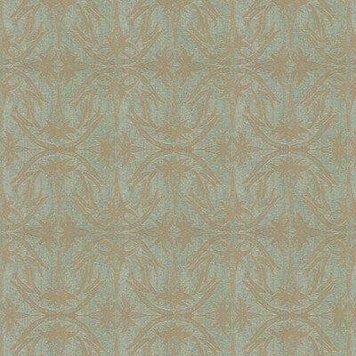 LEE JOFA MODERN GWF-2926.13.0 LILY BRANCH AQUA Fabric - Eade's Wallpaper