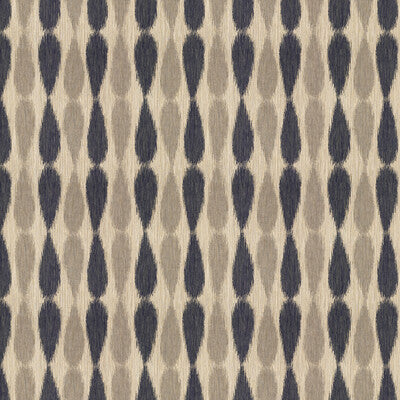 LEE JOFA MODERN GWF-2927.511.0 IKAT DROPS MIDNIGHT Fabric - Eade's Wallpaper