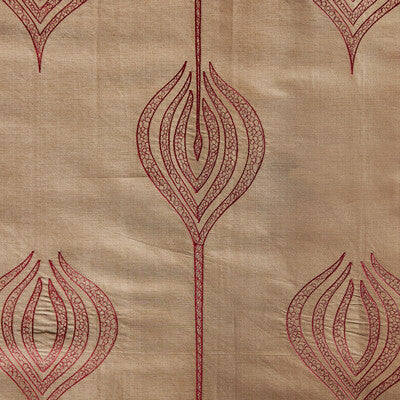 LEE JOFA MODERN GWF-2928.22.0 TULIP EMBROIDERY RUST Fabric - Eade's Wallpaper