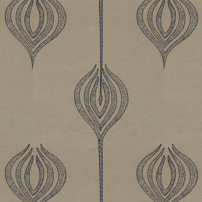 LEE JOFA MODERN GWF-2928.50.0 TULIP EMBROIDERY BLUE Fabric - Eade's Wallpaper