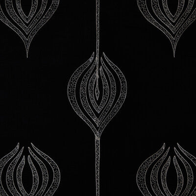 LEE JOFA MODERN GWF-2928.816.0 TULIP EMBROIDERY BLACK Fabric - Eade's Wallpaper
