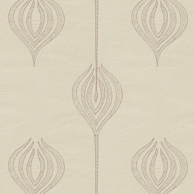 LEE JOFA MODERN GWF-2928.909.0 TULIP EMBROIDERY MAUVE Fabric - Eade's Wallpaper