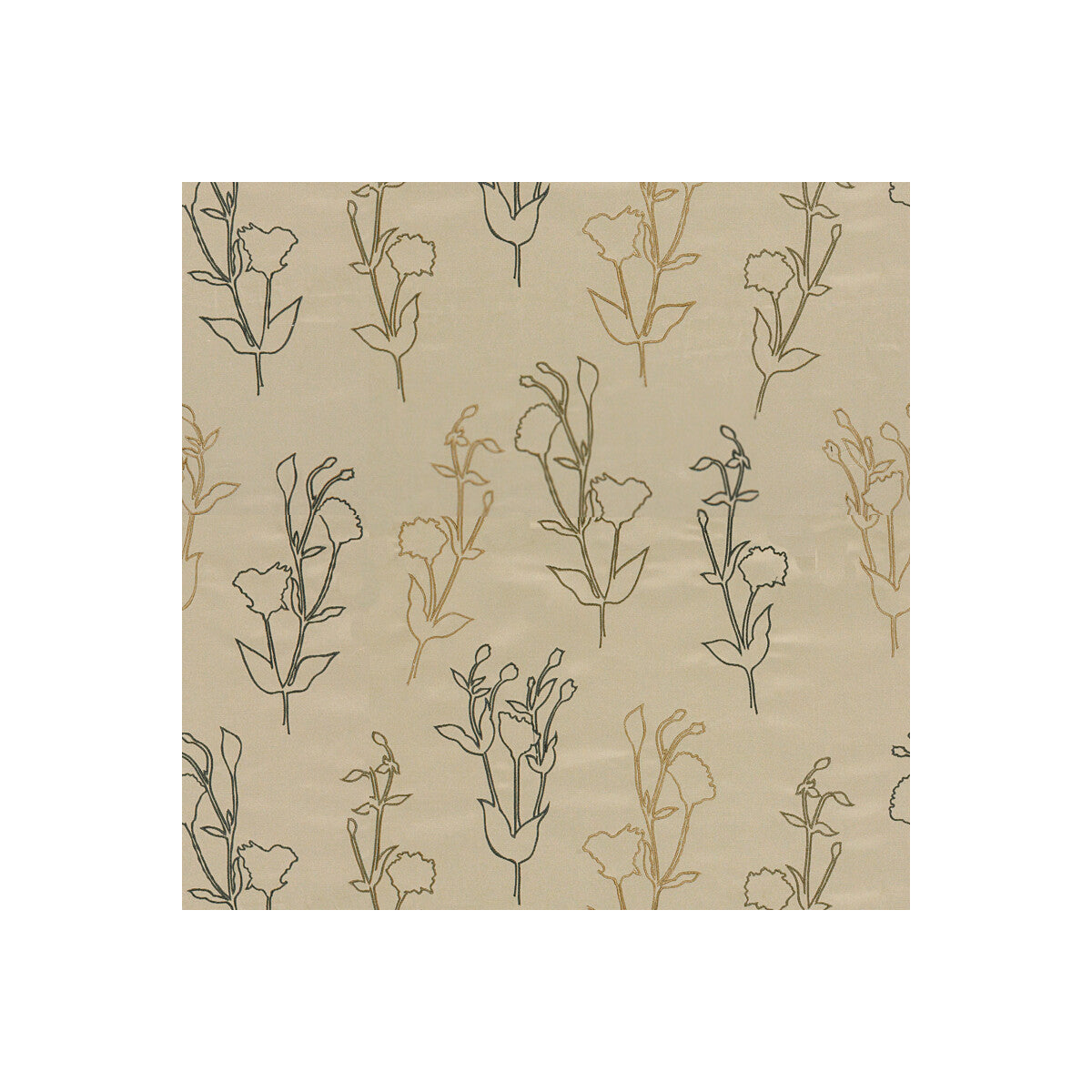 LEE JOFA MODERN GWF-3220.816.0 VENTANA GARDEN CARMEL/CHARCOAL Fabric - Eade's Wallpaper