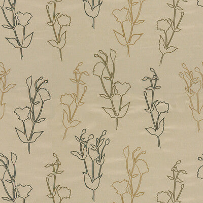 LEE JOFA MODERN GWF-3220.816.0 VENTANA GARDEN CARMEL/CHARCOAL Fabric - Eade's Wallpaper