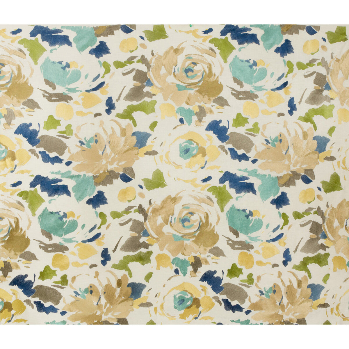 LEE JOFA MODERN GWF-3301.534.0 KALOS EMB TEAL/BRASS Fabric - Eade's Wallpaper