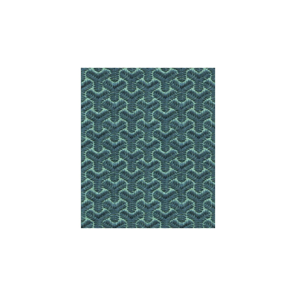 LEE JOFA MODERN GWF-3320.513.0 CHENGTUDOOR EMB BLUE/AQUA Fabric - Eade's Wallpaper