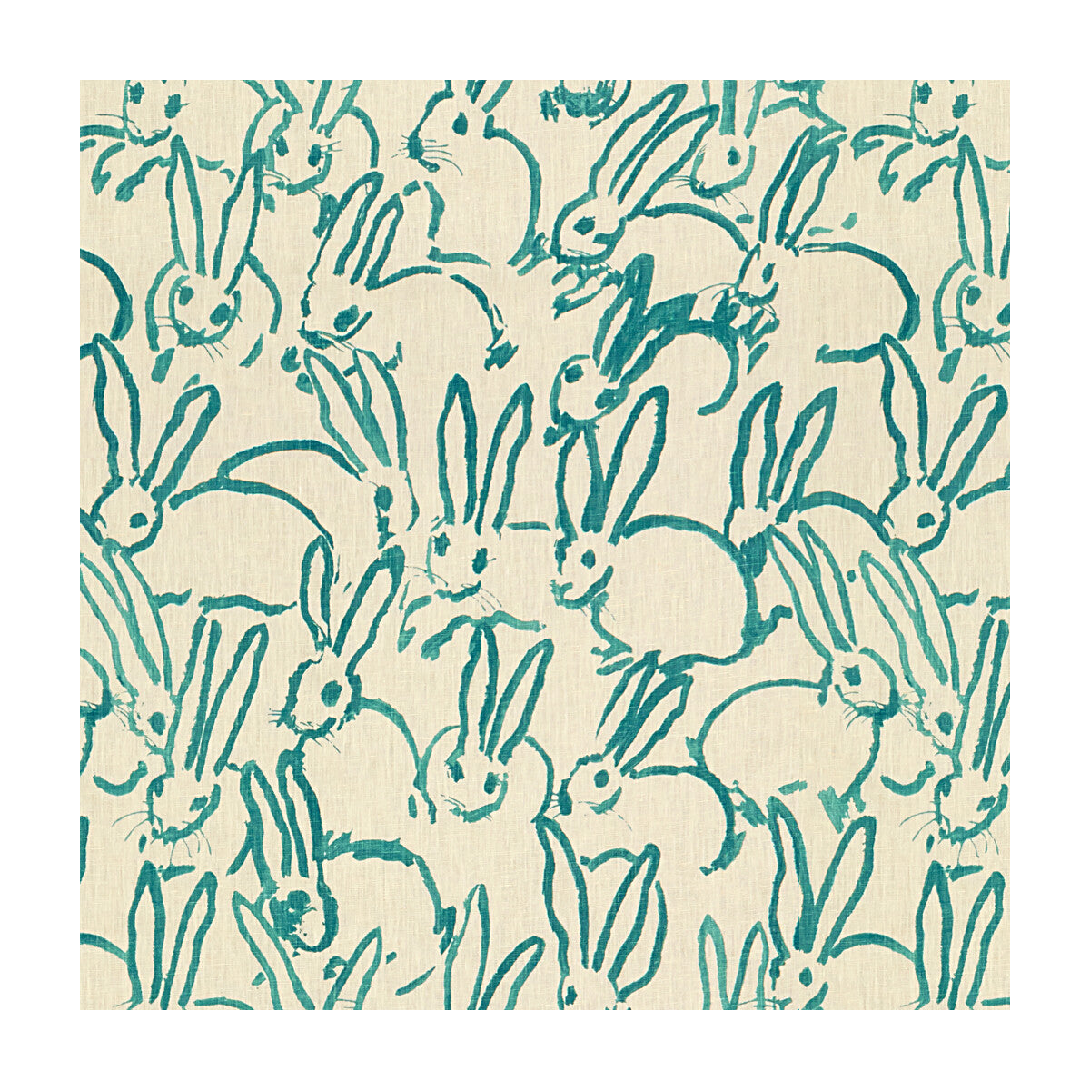 LEE JOFA MODERN GWF-3523.13.0 HUTCH PRINT TURQUOISE Fabric - Eade's Wallpaper