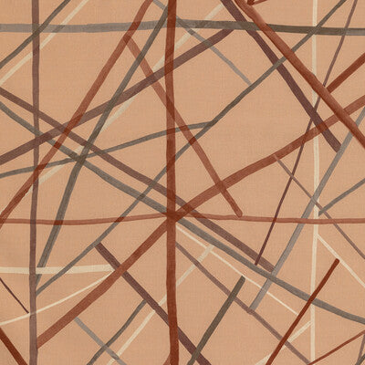 LEE JOFA MODERN GWF-3771.1112.0 SIMPATICO PRINT FADED TERRACOTTA Fabric - Eade's Wallpaper