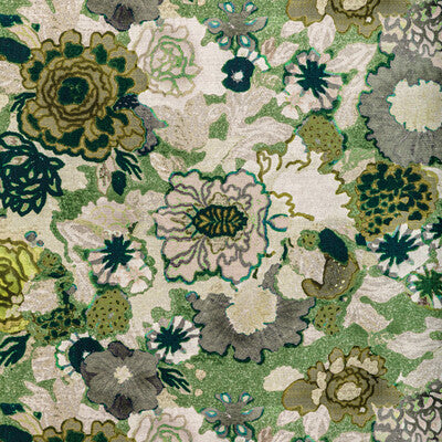 LEE JOFA MODERN GWF-3774.311.0 ARIOSO PRINT STONE/JADE Fabric - Eade's Wallpaper