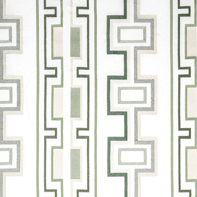 LEE JOFA MODERN GWF-3779.30.0 TRITONE EMBROIDERY SAGE Fabric - Eade's Wallpaper