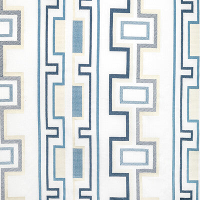 LEE JOFA MODERN GWF-3779.50.0 TRITONE EMBROIDERY NAVY Fabric - Eade's Wallpaper
