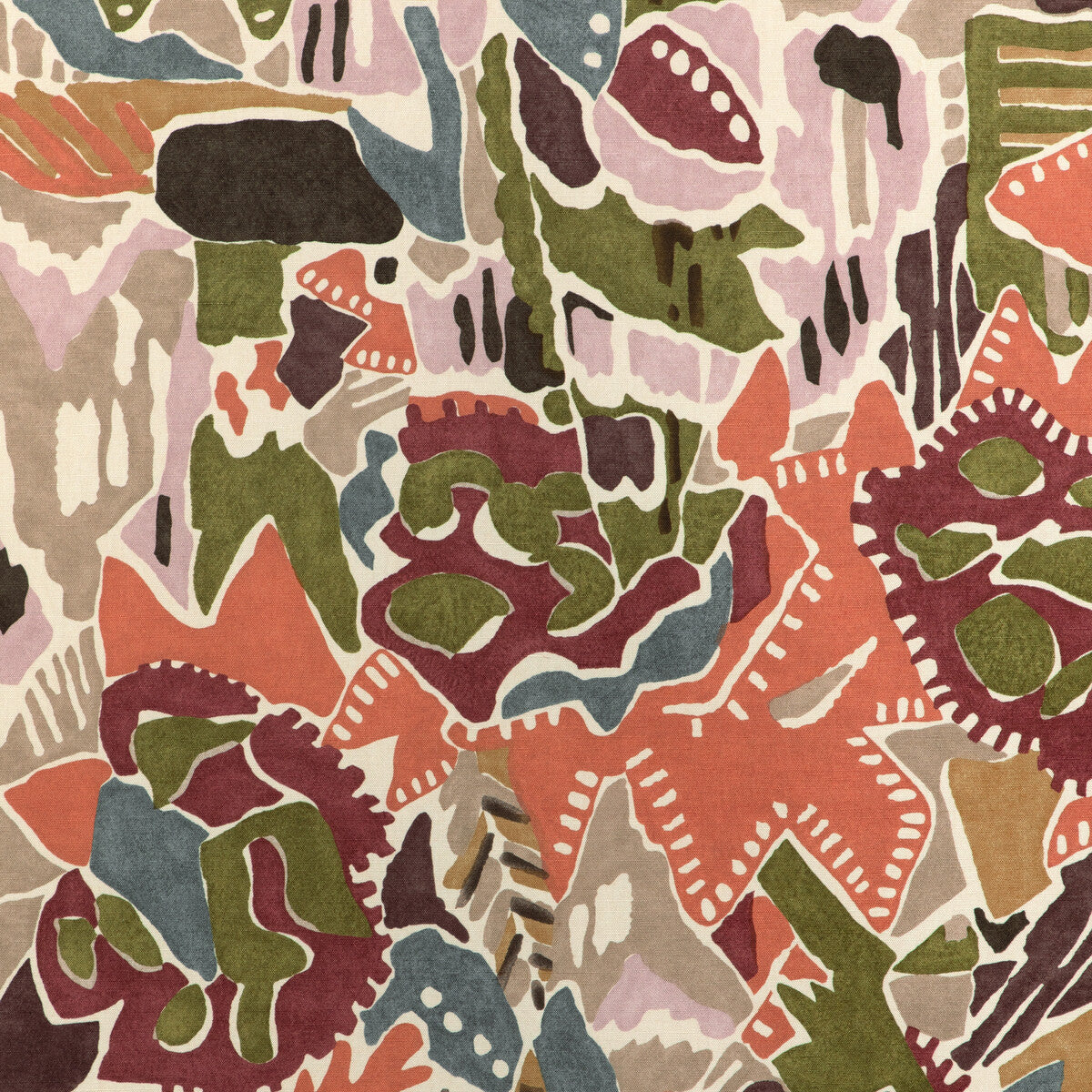 LEE JOFA MODERN GWF-3804.310.0 CHRYSTIE PRINT PLUM/CLAY Fabric - Eade's Wallpaper