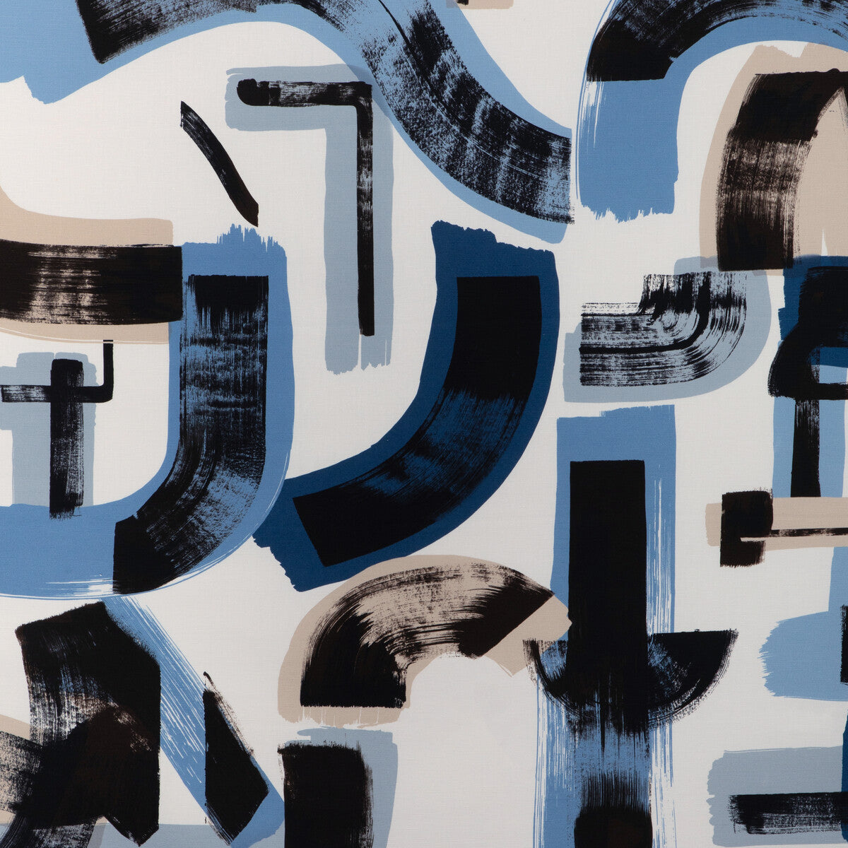 LEE JOFA MODERN GWF-3806.155.0 BLEECKER PRINT CAPRI/NAVY Fabric - Eade's Wallpaper