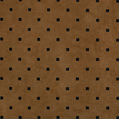 LEE JOFA MODERN GWL-3703.6.0 EPOQ CHECK SUEDE SADDLE Fabric - Eade's Wallpaper