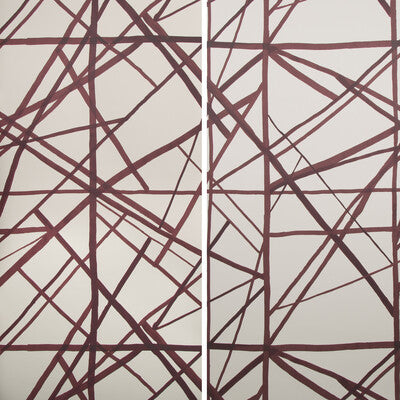 LEE JOFA MODERN GWP-3417.911.0 CHANNELS PAPER PLUM/OATMEAL Wallpaper - Eade's Wallpaper