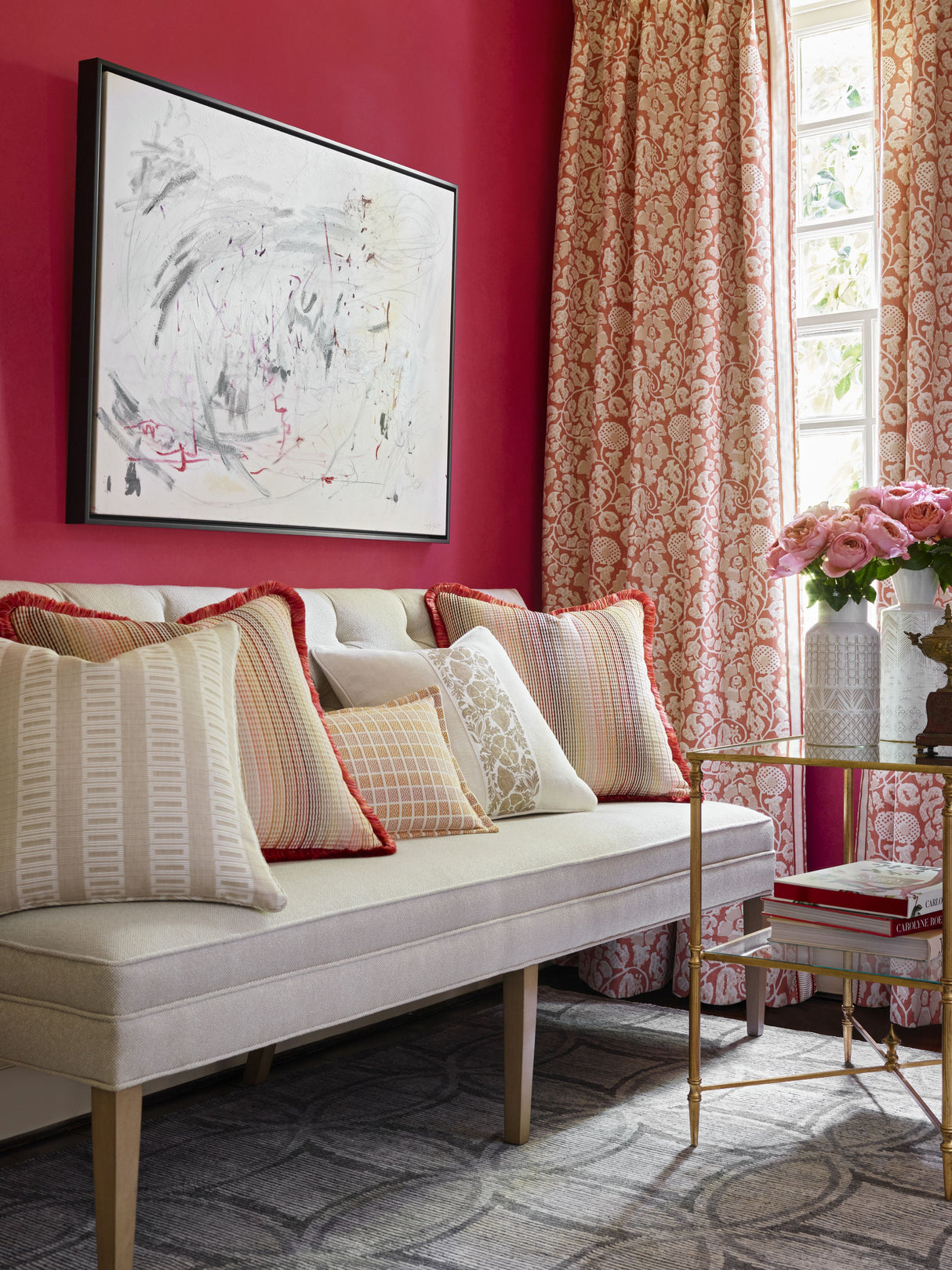 Scalamandre GW 000127245 SAND DOLLAR LARK STRIPE Fabric - Eade's Wallpaper