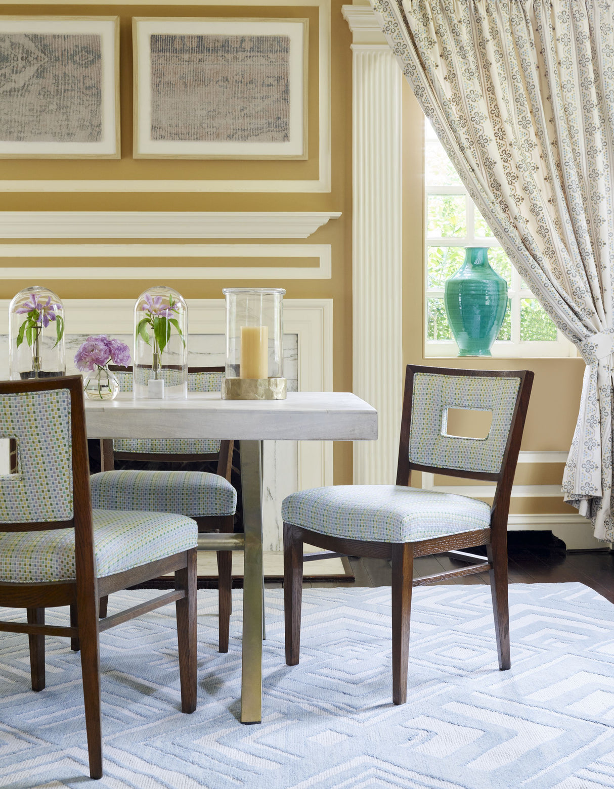 Scalamandre GW 000127246 EARL GREY IMOGEN EMBROIDERY Fabric - Eade's Wallpaper