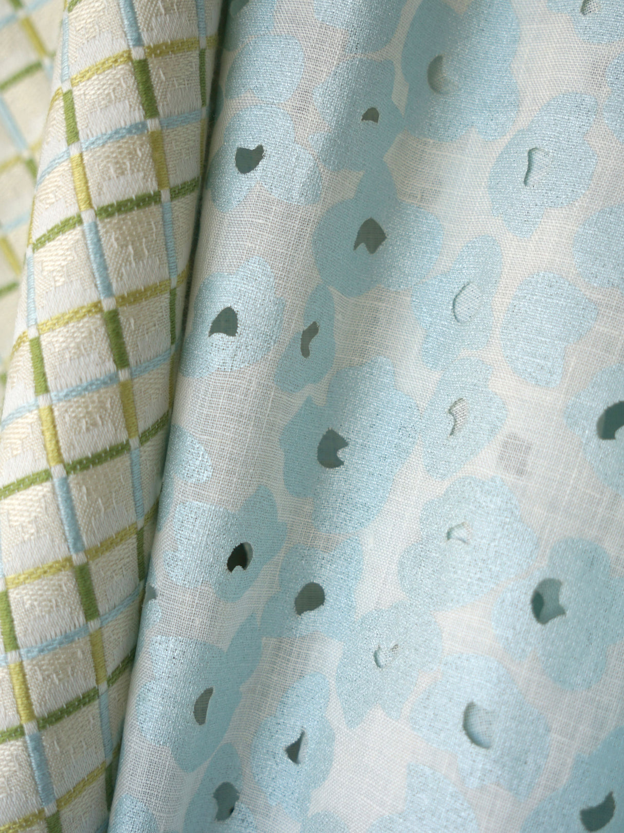 Scalamandre GW 000216619 BLUE WISP OLEANA Fabric - Eade's Wallpaper