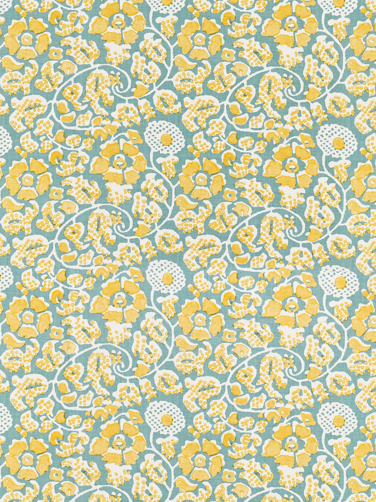 Scalamandre GW 000216629 ARUBA MAIDEN FLORAL Fabric - Eade's Wallpaper