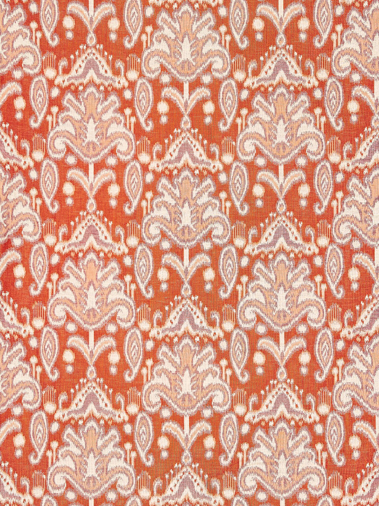 Scalamandre GW 000227210 PAPAYA KANDIRA IKAT Fabric - Eade's Wallpaper