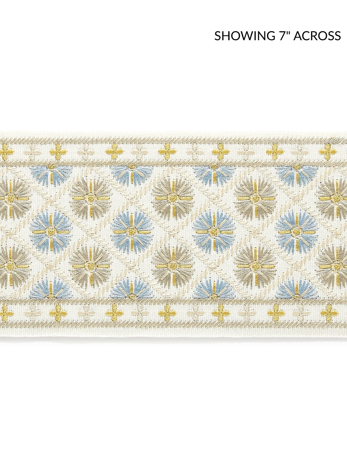 Scalamandre GW 0002T3329 SEASIDE HANSEL EMBROIDERED TAPE Fabric - Eade's Wallpaper
