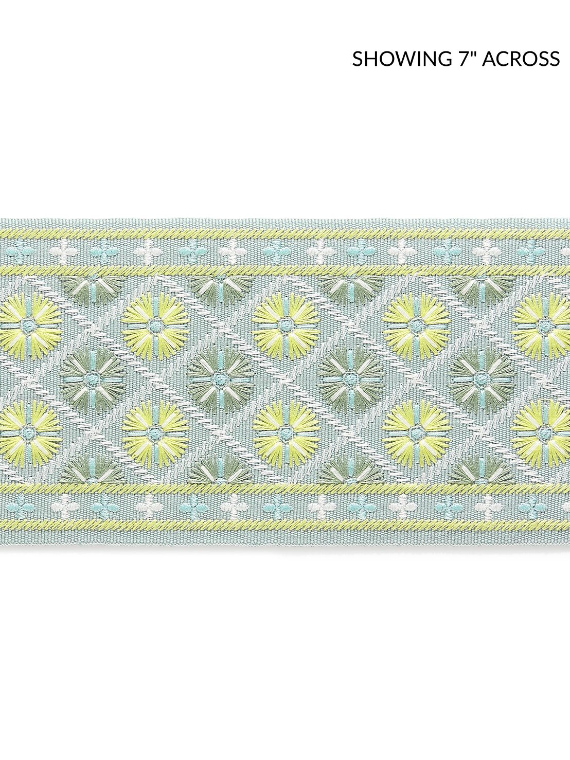 Scalamandre GW 0003T3329 SUMMER BREEZE HANSEL EMBROIDERED TAPE Fabric - Eade's Wallpaper