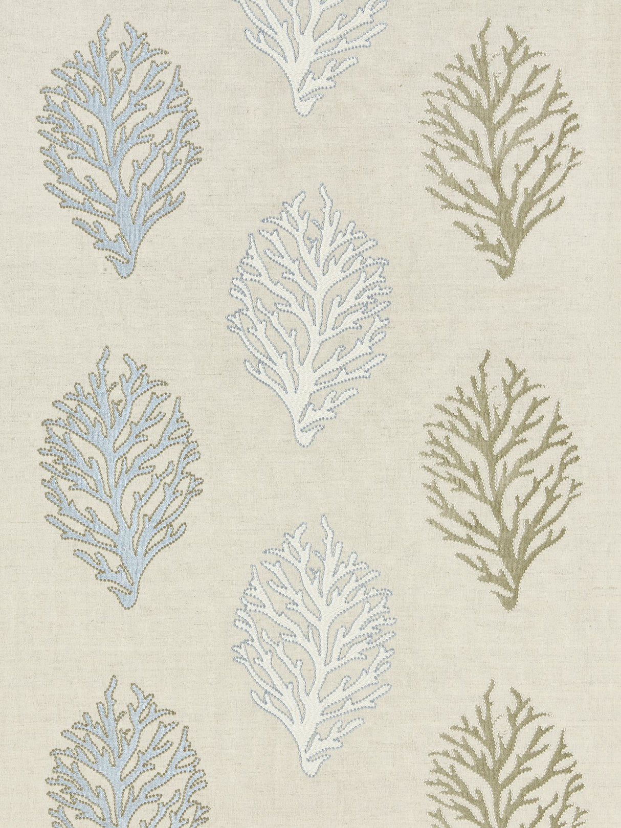 Scalamandre GW 000427204 SAND CORAL REEF EMBROIDERY Fabric - Eade's Wallpaper