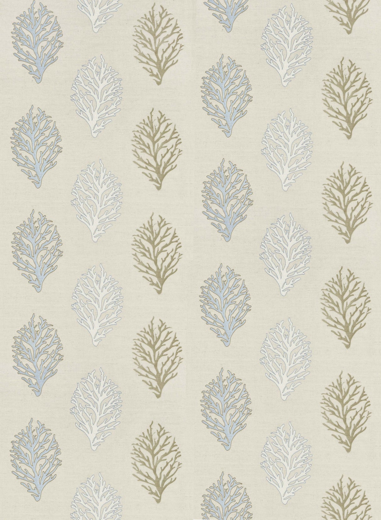 Scalamandre GW 000427204 SAND CORAL REEF EMBROIDERY Fabric - Eade's Wallpaper