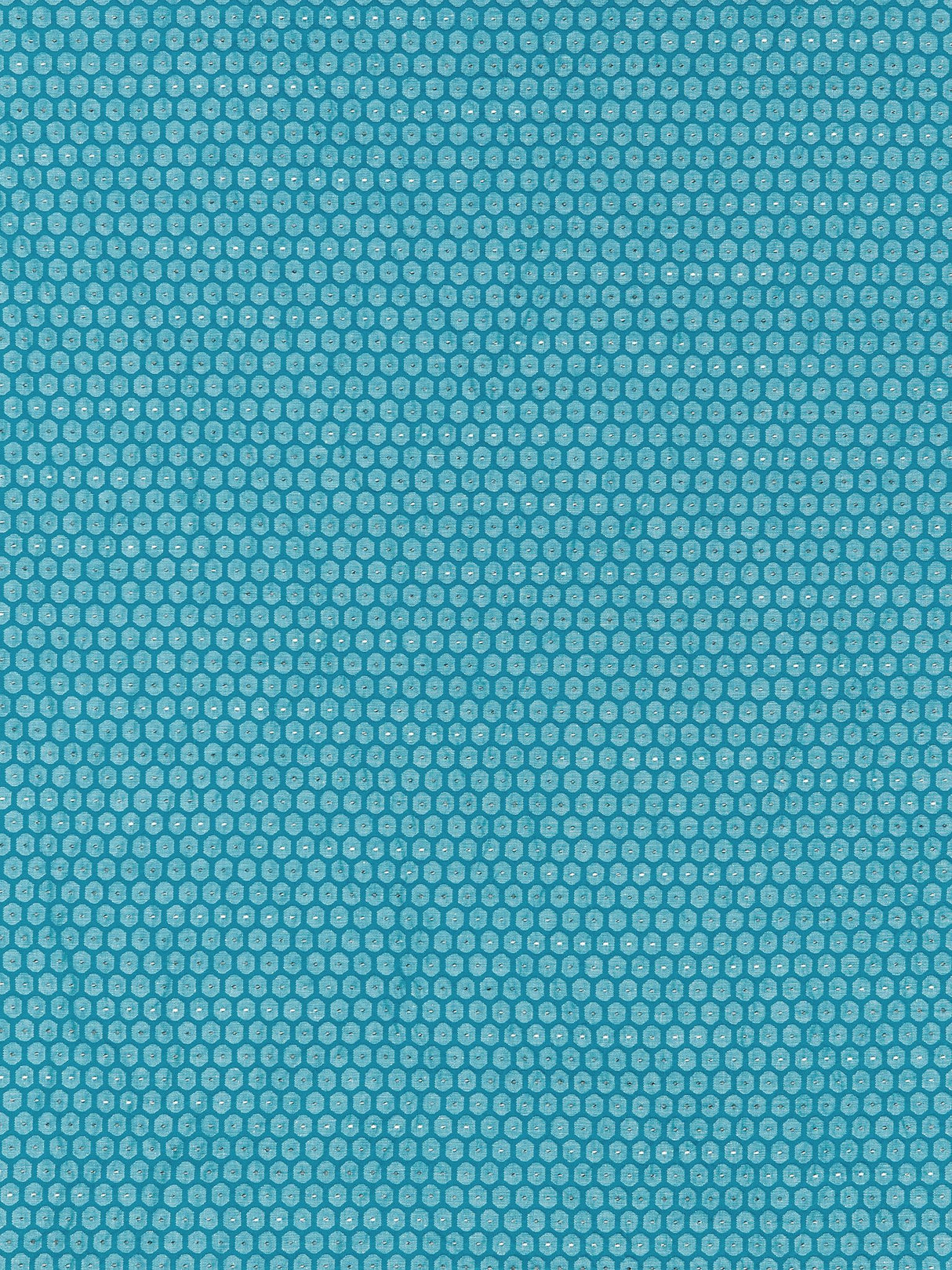 Scalamandre GW 000527209 TURQUOISE HONEYCOMB WEAVE Fabric - Eade's Wallpaper