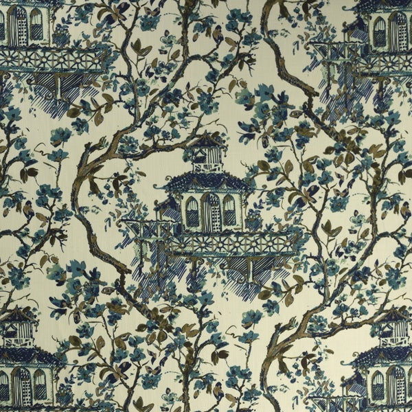 Mitchell MDS FF-2106-29 Toile/Chinoiserie,Traditional Ginza-Crewel - Eade's Wallpaper
