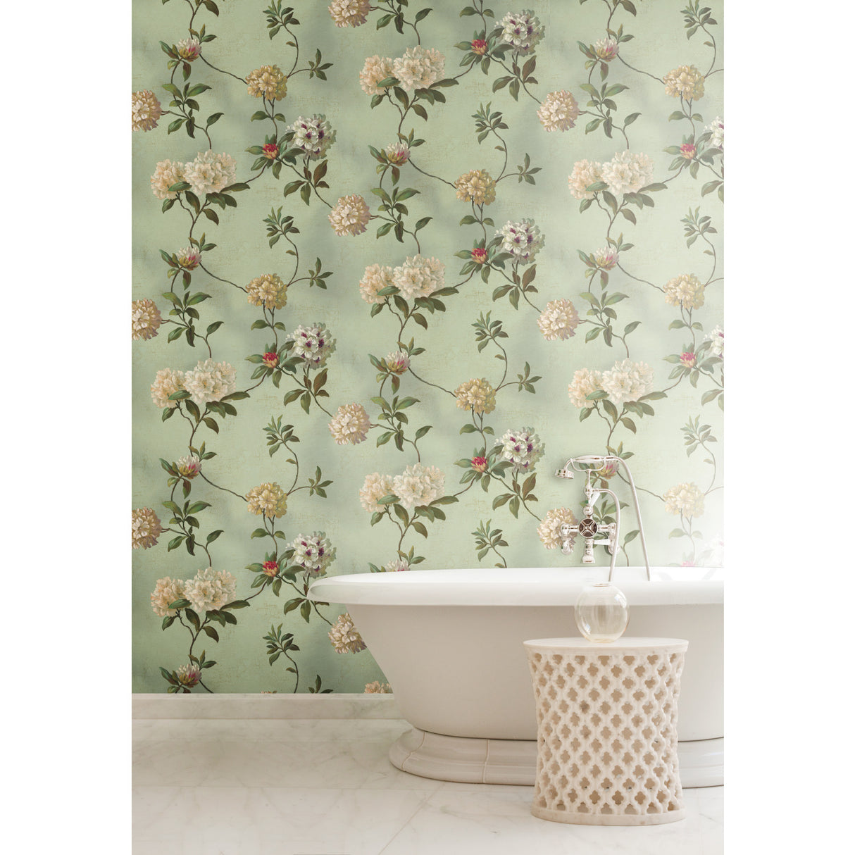 York HA1289 Rhododendron Script Blue Wallpaper