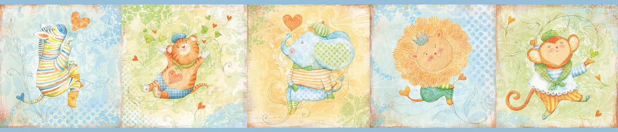Chesapeake HAS01031B Lucie'S Blue Circus Border